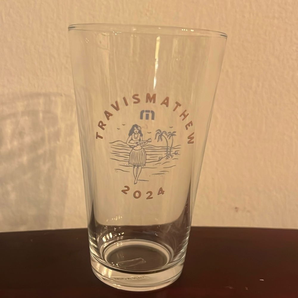 NEW TravisMathew Pint Beer Glass - 2024 Limited Edition - Hawaiian Hula Girl